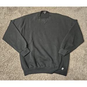 Vintage 90s Russell Sweatshirt Men’s Size XLT Black Fleece Pullover Blank Grunge